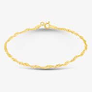 9ct Yellow Gold 19cm Twisted Curb Chain Bracelet 1.23.6582