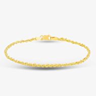 9ct Yellow Gold 7.5 Inch Rope Chain Bracelet 1.29.8472