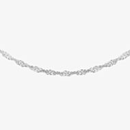 9ct White Gold 18 Inch Twist Curb Chain 5.13.6584