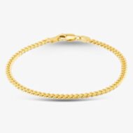 9ct Yellow Gold Mini Curb Chain Bracelet SCCD-375-9Y-7.5