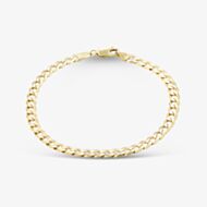 Gold Classic 9ct Yellow Gold 8.5 Inch Flat Curb Chain Bracelet SUFC-530-9Y-8.5