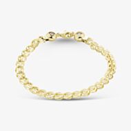 Gold Classic 9ct Yellow Gold 7.5 Inch Small Stamped Shell Link Bracelet HSLB-520-9Y-7.5
