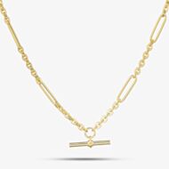 Gold Classic 9ct Yellow Gold 18 Inch Albert Figaro Chain HFTC-420-9Y-18