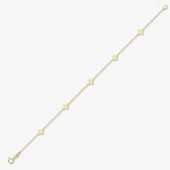 9ct Yellow Gold Open Flower Chain Bracelet CN115-07