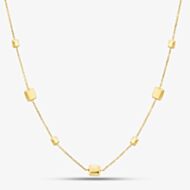 9ct Yellow Gold Polished Square Link Necklace CA011-17