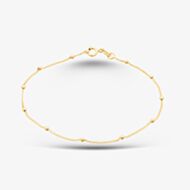 Gold Classic 9ct Yellow Gold Curb Chain Ball Bracelet 1.23.7911