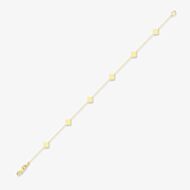 Gold Classic 9ct Yellow Gold Multi Diamond Shape Disc Bracelet 111125147612