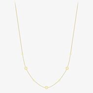 Gold Classic 9ct Yellow Gold Multi Circle Flower Necklace 111125147616