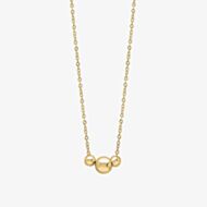 9ct Yellow Gold Trio Ball Necklace GN396