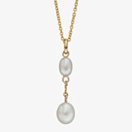 9ct Yellow Gold Freshwater Pearl Double Tier Loose Pendant GP2282W