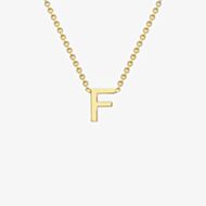 Gold Classic 9ct Yellow Gold Mini Initial F Necklace 1.19.0155