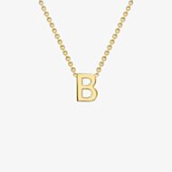 Gold Classic 9ct Yellow Gold Mini Initial B Necklace 1.19.0151