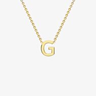 Gold Classic 9ct Yellow Gold Mini Initial G Necklace 1.19.0156