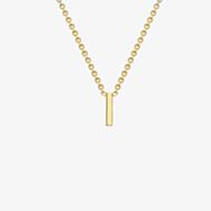 Gold Classic 9ct Yellow Gold Mini Initial I Necklace 1.19.0158