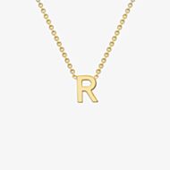 Gold Classic 9ct Yellow Gold Mini Initial R Necklace 1.19.0167