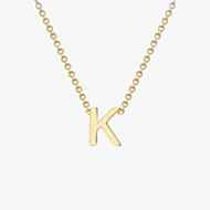 9ct Yellow Gold Mini Initial K Necklace 1.19.0160