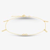 9ct Yellow Gold Infinity Anklet 1.28.0145