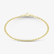 9ct Yellow Gold Diamond Cut Forzatina Chain Bracelet 1.29.0061