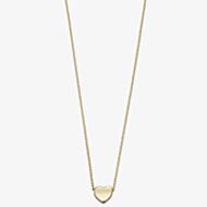  9ct Gold Plain Heart Necklace GN309