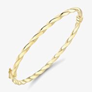 9ct Gold Plain Twist Bangle 111225127484