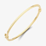 9ct Gold Bevelled Tube Bangle 111225127485