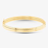 9ct Yellow Gold 3 Line Hinged Bangle 1.31.1753
