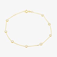 Gold Impression 9ct Yellow Gold Cubic Zirconia Station Bracelet 1.29.1972