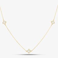 9ct Yellow Gold Mother Of Pearl Petal Necklace 1.19.1600