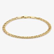 9ct Gold 7.5 Inch Double Curb Bracelet 1.23.5832