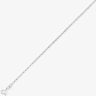 9ct White Gold Diamond Cut Oval Necklace CN740-18