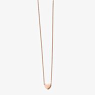 9ct Rose Gold Heart 17 Inch Necklace GN235