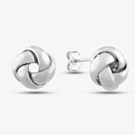 9ct White Gold Knot Stud Earrings 5.55.6199