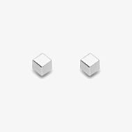 9ct White Gold Cube Stud Earrings 120125122611