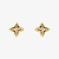 Gold Classic 9ct Yellow Gold Textured Flower Stud Earrings GE2540