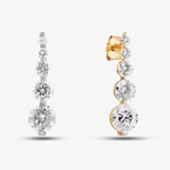 9ct Yellow Gold Cubic Zirconia Graduated Dropper Earrings 1.58.4399