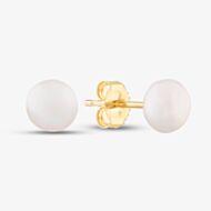 9ct 5.5 x 6mm Drilled Freshwater Pearl Stud Earrings EOZ106SD