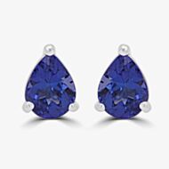 Gold Impression 9ct White Gold 0.69ct Pear Cut Tanzanite Stud Earrings WWW1866