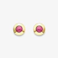Gold Impression 9ct Yellow Gold Ruby Stud Earrings 120325147569