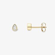 Gold Impression 9ct Yellow Gold Pear Shape Cubic Zirconia Stud Earrings 120325147587