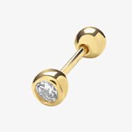 9ct Yellow Gold Cubic Zirconia 6mm Cartilage Stud Earring ES1912