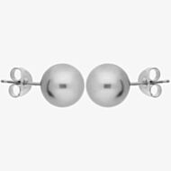 9ct White Gold 8-8.5mm Grey Freshwater Pearl Stud Earrings EOZ110RF-G