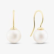 9ct Yellow Gold Freshwater Pearl Fixed Hook Earrings EOZ70073YG