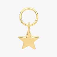 9ct Yellow Gold Star Earring Charm EPN004