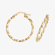 Gold Classic 9ct Yellow Gold 20mm Twist Hoop Earrings ER1008-20