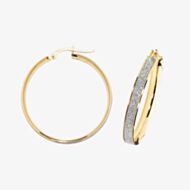Gold Classic 9ct Yellow Gold 20mm Sparkling Hoop Earrings ER1023-20