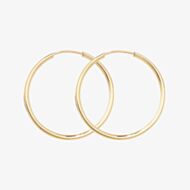 Gold Classic 9ct Yellow Gold 22mm Sleeper Hoop Earrings ES114