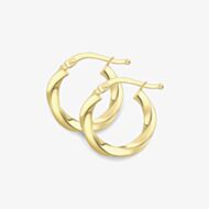 Gold Classic 9ct Yellow Gold Twist Hoop Earrings 120525147557