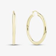 9ct Yellow Gold Medium Tube Hoops Earrings E-SLRT-435-9Y