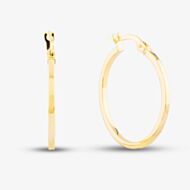 9ct Yellow Gold Square Tube Hoop Earrings ST-ER580