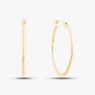 9ct Yellow Gold Oval Hoop Earrings ST-ER584